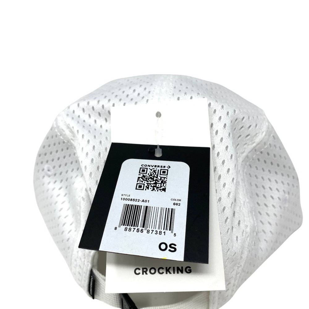 🔥HOT SALE🔥Converse Men’s 10008522-a01 Mesh Camp Cap White Blue Flat Low Brim - Picture 4 of 4